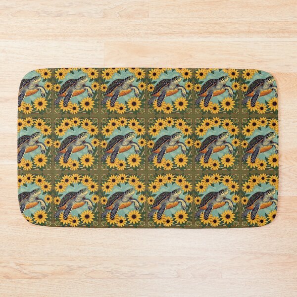 Item preview, Small Turtle And Black-Eyed Daisy Flowers designed and sold by taiche.