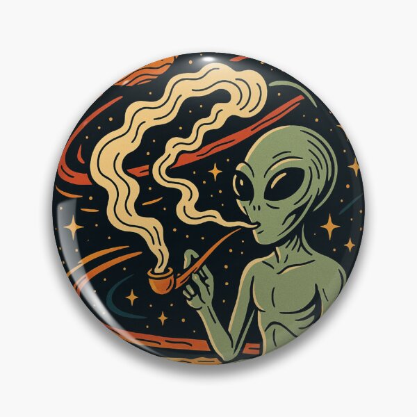 Item preview, Pipe-smoking Alien from Planet Puff designed and sold by SebbanArts.