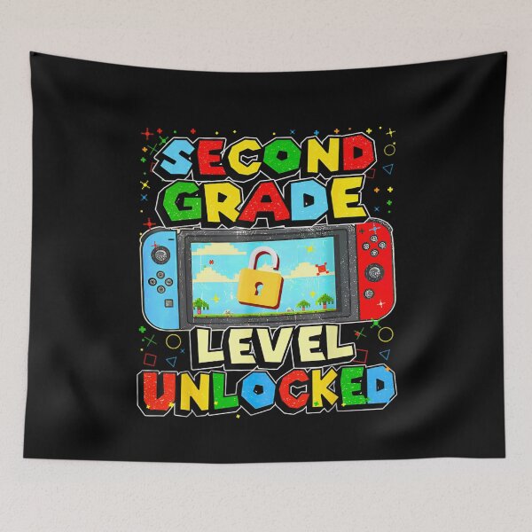 Item preview, 2nd Grade Level Unlocked Funny Gamer Boys Back To School  designed and sold by ivotee.