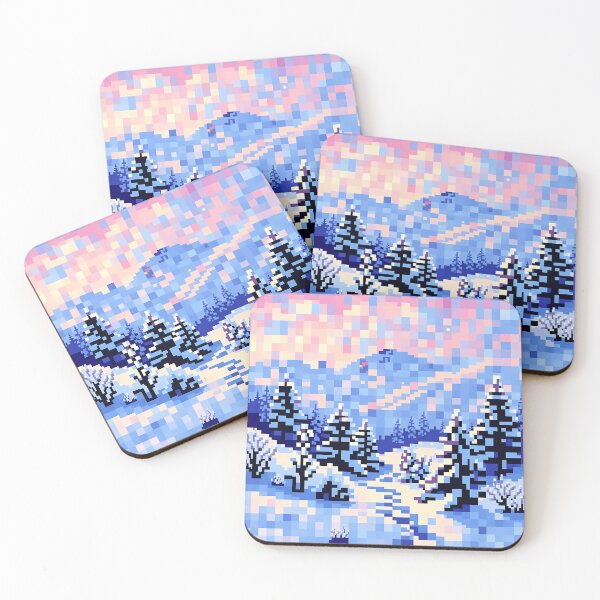 Item preview, Pixelated Winter Landscape designed and sold by sharon1210.