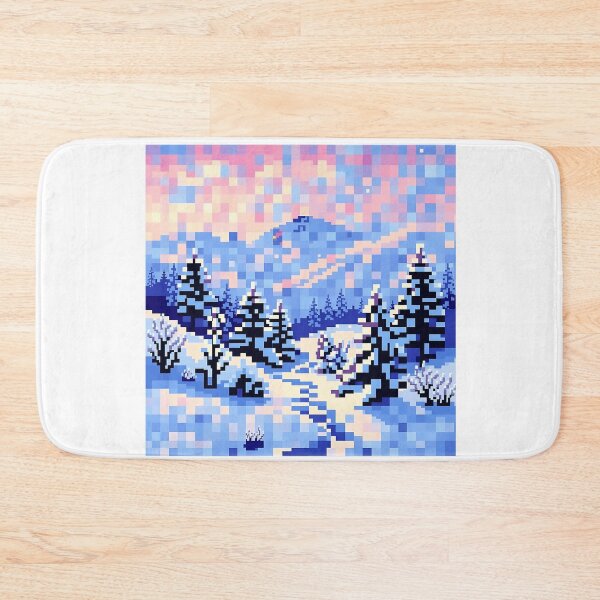Item preview, Pixelated Winter Landscape designed and sold by sharon1210.