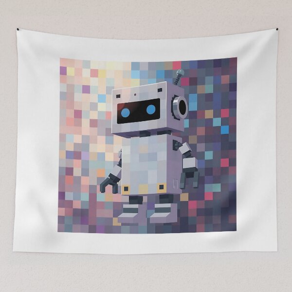 Item preview, Pixelated Robot Character Art designed and sold by sharon1210.