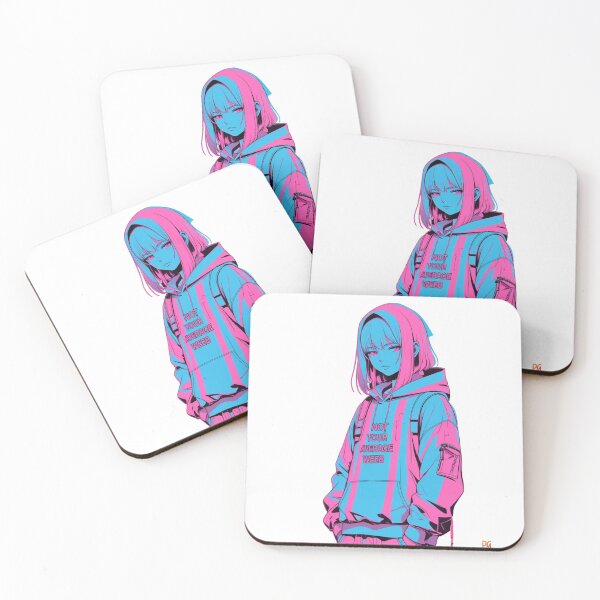 Item preview, Minimalist anime character  with glitch effect designed and sold by WovennDesigns.
