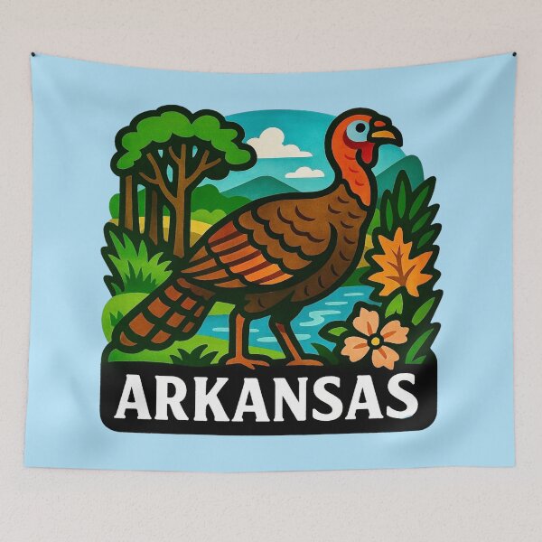 Item preview, Arkansas USA - Wild Turkey, Ozark Forest & Crystal Stream designed and sold by Myra365Art.