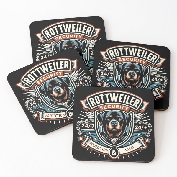 Item preview, Rottweiler Security – 24/7 Protection & Love Badge | Funny Guard Dog Design designed and sold by dogslover22.
