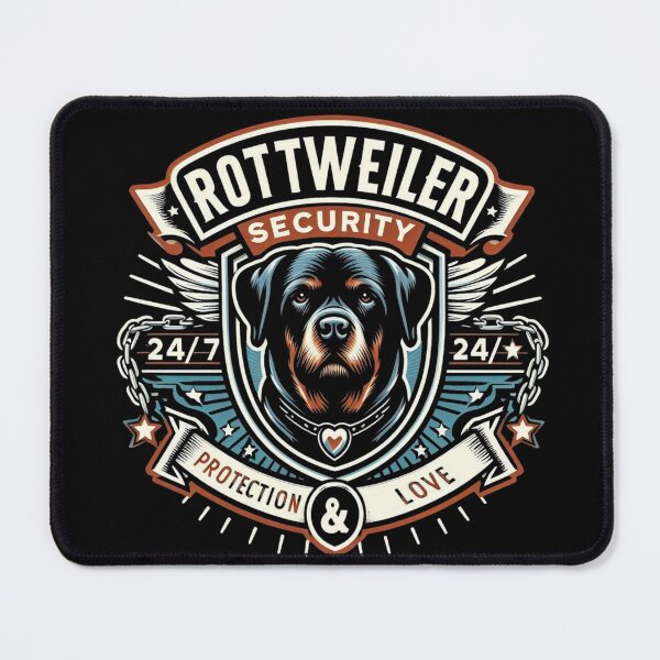 Item preview, Rottweiler Security – 24/7 Protection & Love Badge | Funny Guard Dog Design designed and sold by dogslover22.