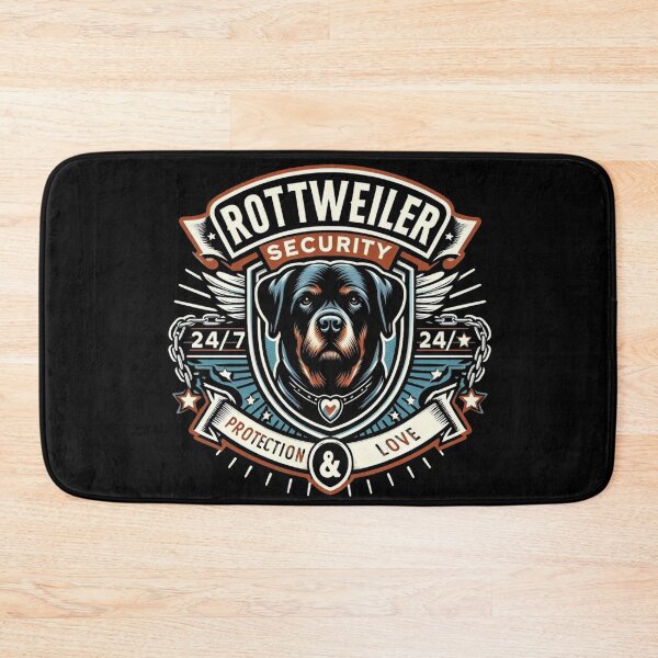 Item preview, Rottweiler Security – 24/7 Protection & Love Badge | Funny Guard Dog Design designed and sold by dogslover22.
