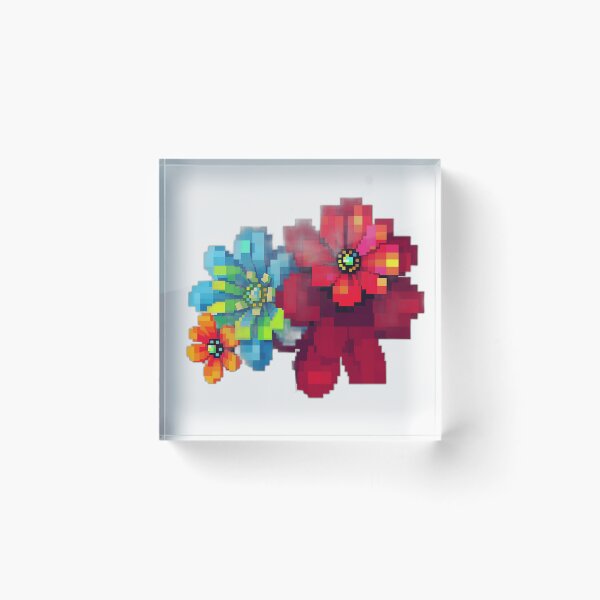 Item preview, Pixelated Flower Abstraction designed and sold by sharon1210.