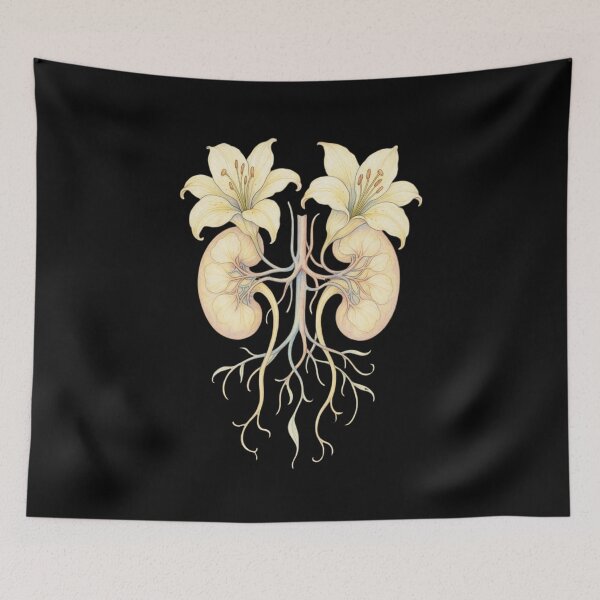 Item preview, Kidneys - Classic floral art for nephrologists designed and sold by DamioPolArt.