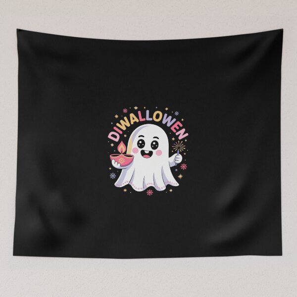 Item preview, Diwalloween Diwali Halloween Fun Boo Ghost Lantern Deepavali designed and sold by KarstenNoanra.