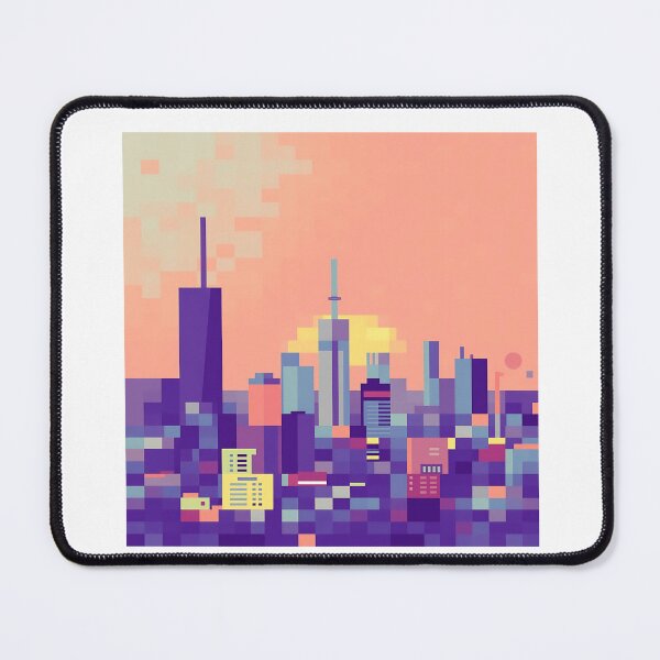 Item preview, Pixelated City Skyline Art designed and sold by sharon1210.