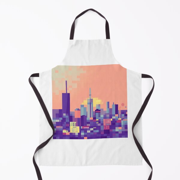 Item preview, Pixelated City Skyline Art designed and sold by sharon1210.