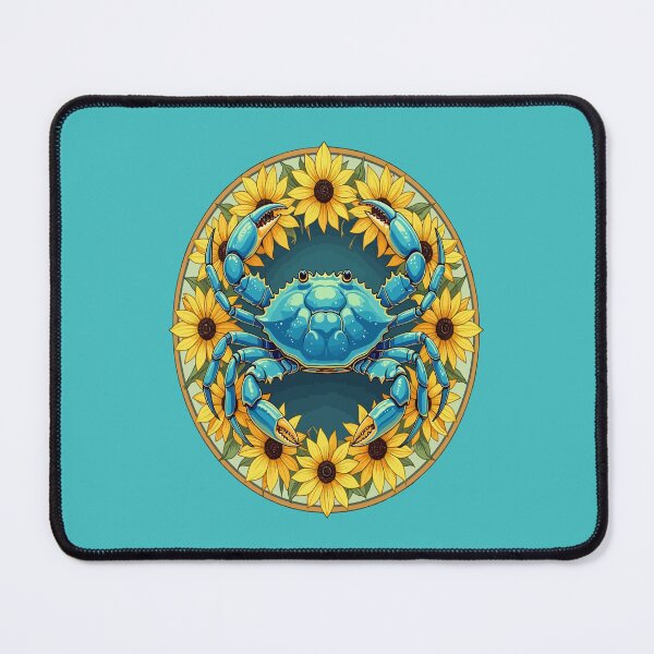 Item preview, Callinectes sapidus Crustacean And Black Eyed Susan Flowers designed and sold by taiche.