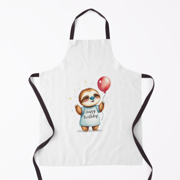 Item preview, Happy Birthday cute kawaii gift meme balloon sloth designed and sold by CheeseBlueprint.