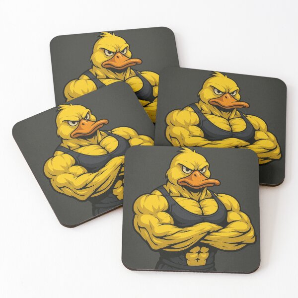 Item preview,  Muscular Cartoon Duck in Gym Attire designed and sold by Bluemiracle.