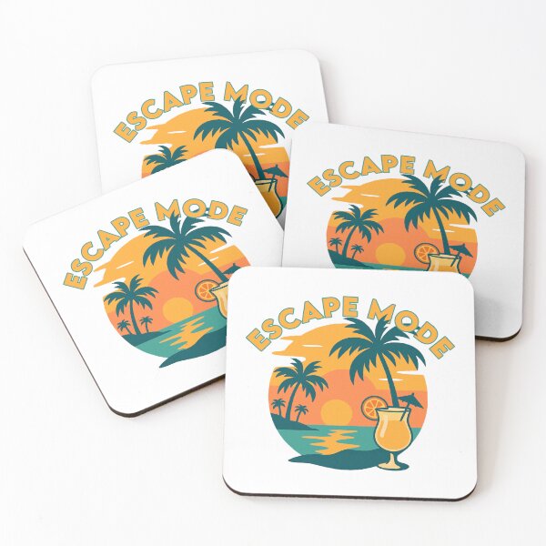 Item preview, Escape Mode – Tropical Sunset Cocktail Art for Chill Vibes designed and sold by DKunic.