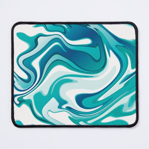Item preview, Abstract Teal Swirls - Serene Fluid Aesthetic designed and sold by KhadijaBatool38.