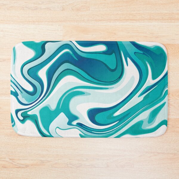 Item preview, Abstract Teal Swirls - Serene Fluid Aesthetic designed and sold by KhadijaBatool38.