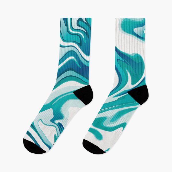 Item preview, Abstract Teal Swirls - Serene Fluid Aesthetic designed and sold by KhadijaBatool38.