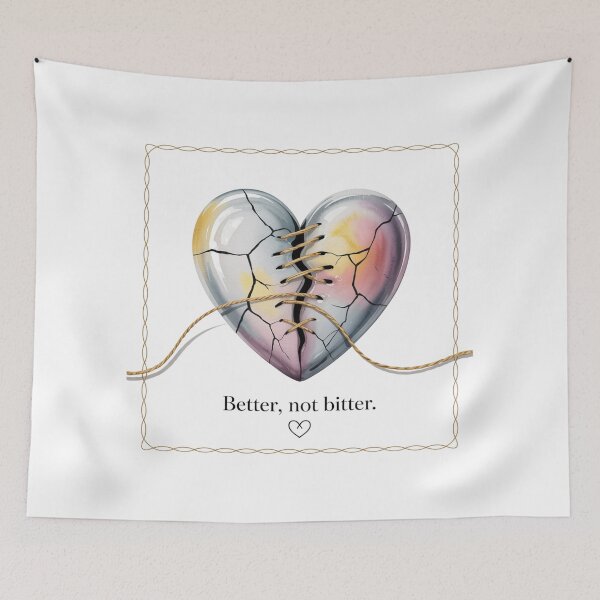 Item preview, Better Not Bitter – Healing Broken Heart Quote designed and sold by ArtByYunus.
