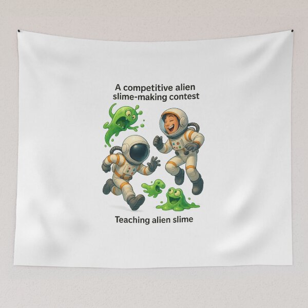 Item preview, Alien Slime Showdown: Cosmic Chaos designed and sold by HEERMANArt.