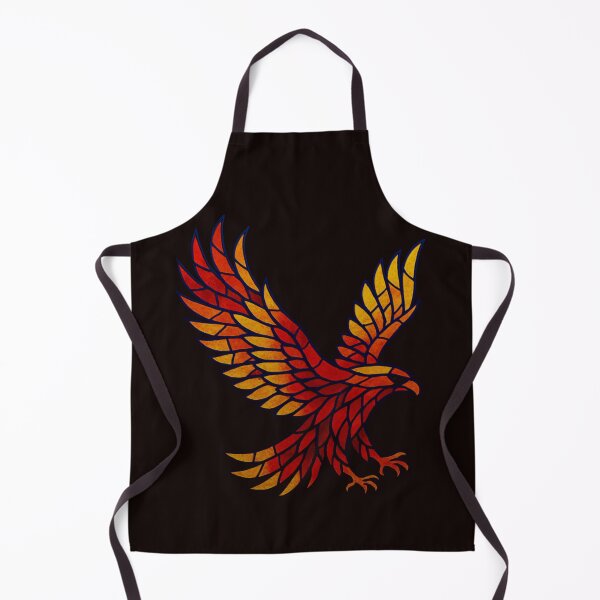 Item preview, Stained Glass Phoenix Eagle – Fiery Spirit in Flight designed and sold by Yoanna-R.