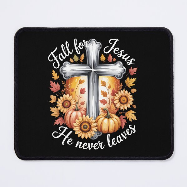 Item preview, Fall For Jesus He Never Leaves Christian Halloween Pumpkin designed and sold by Sea4Adventures.