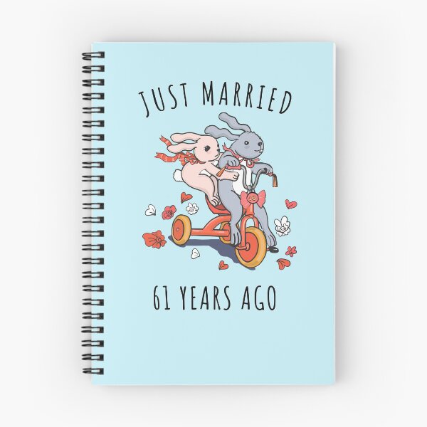 Item preview, Just Married 61 Years Ago - 61st Anniversary Couple Bunnies Tee, Phone Cases And Other Gifts designed and sold by MemWear.