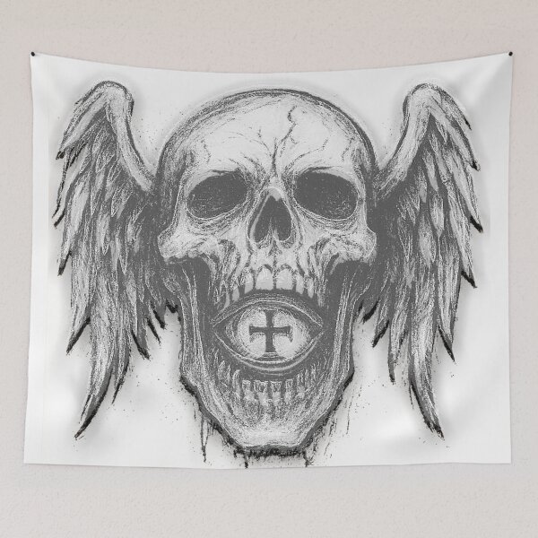 Item preview, ANGEL SKULL designed and sold by ApostlePunk.
