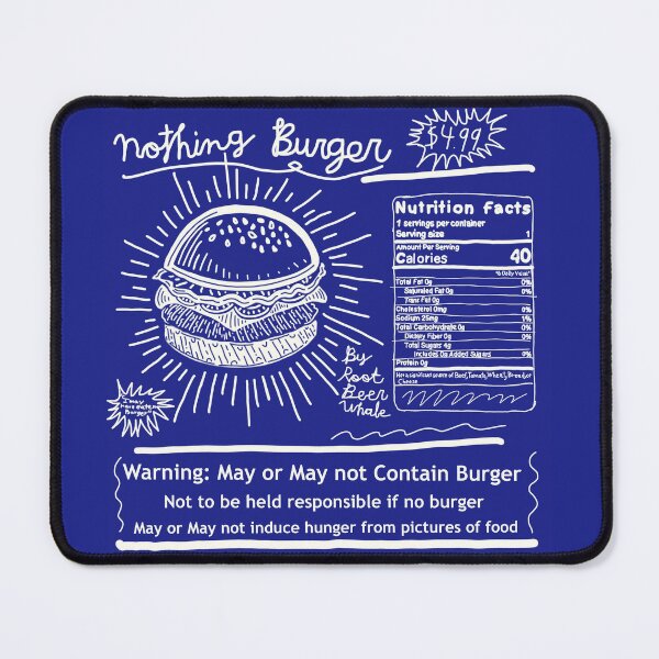 Item preview, Nothing Burger designed and sold by RootBeerWhale.