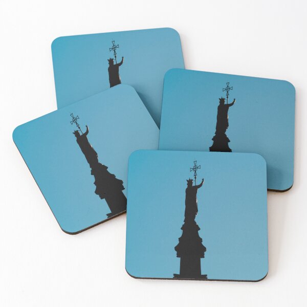 Item preview, Barcelona Cathedral spire silhouetted against a blue sky designed and sold by bailey-cooper.