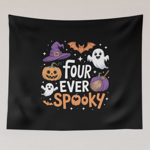 Item preview, Four Ever Spooky Funny Halloween 4th Birthday designed and sold by Sea4Adventures.