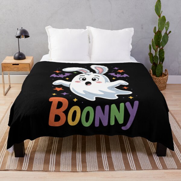 Item preview, Funny Boonny Ghost Bunny Halloween Frequent Flyer Witch Hat with Crossed Broomsticks designed and sold by Sea4Adventures.