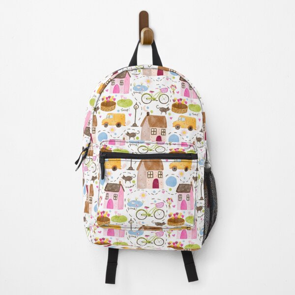Item preview, Our Town Illustrated Watercolour Pattern designed and sold by Monie Illustrates.