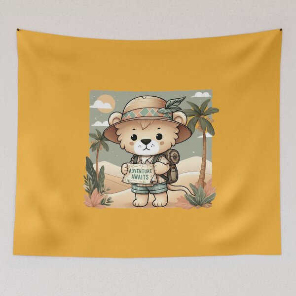 Item preview, Adventure Lion Cub – Summer Explorer Travel Tee designed and sold by UmcommonGoods.