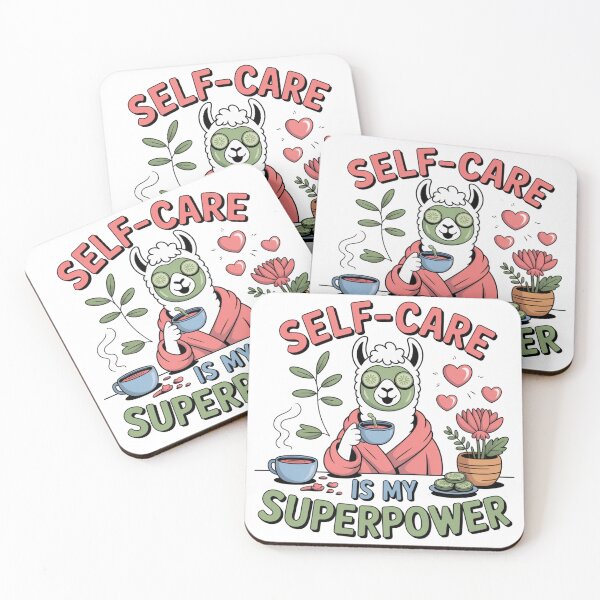 Item preview, Self-Care Is My Superpower – Llama Spa Day Cartoon designed and sold by ArtByYunus.