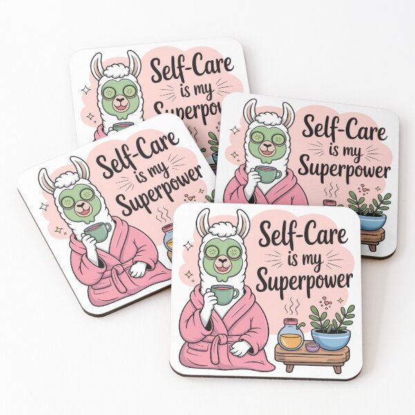 Item preview, Self-Care Is My Superpower – Llama Spa Day Cartoon designed and sold by ArtByYunus.