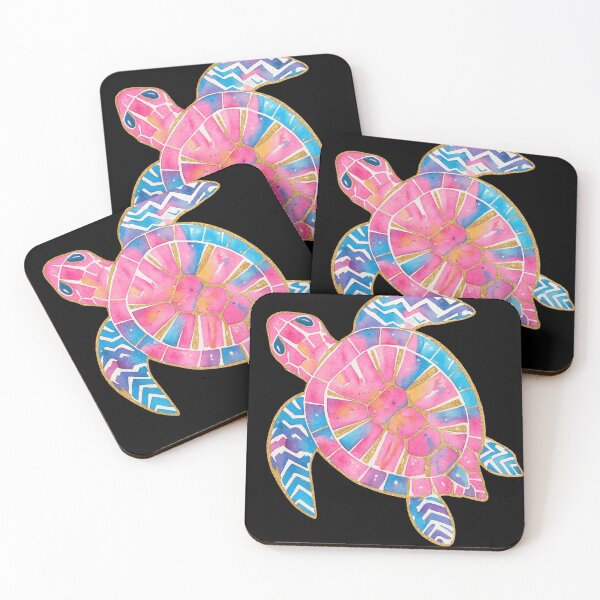 Item preview, Colorful Sea Turtle Mosaic Watercolor Art designed and sold by haitrieuic96.
