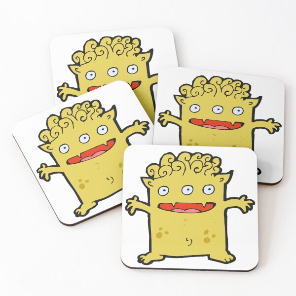 Item preview, Three-Eyed Goofy Monster – Cute Yellow Creature  designed and sold by NalayakNobita.