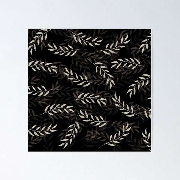 Item preview, Black Leaves Boho asthetic  designed and sold by Daisy Core.