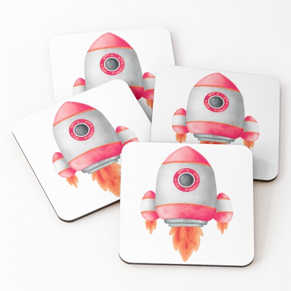 Item preview, Watercolor Rocket Ship – Space Explorer designed and sold by NalayakNobita.