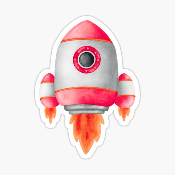 Item preview, Watercolor Rocket Ship – Space Explorer designed and sold by NalayakNobita.