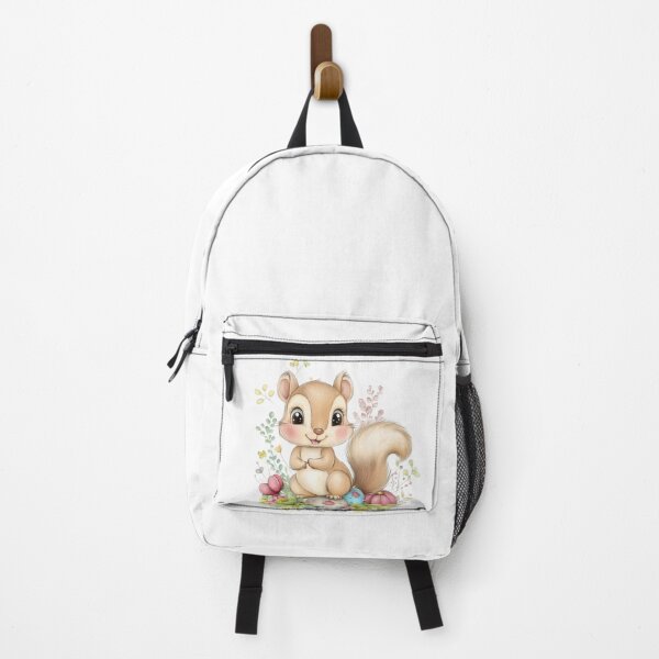 Item preview, Cute Kawaii Squirrel Sitting Among Flowers – Adorable Woodland Animal Art designed and sold by Winarrts.