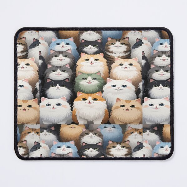 Item preview, cute funny cat pattern colorful cute pattern with fluffy colorful cheerful kittens ,aesthetic cat art,funny cat,Cat Lover,cute cat,cat pattern designed and sold by Expressions-Sel.