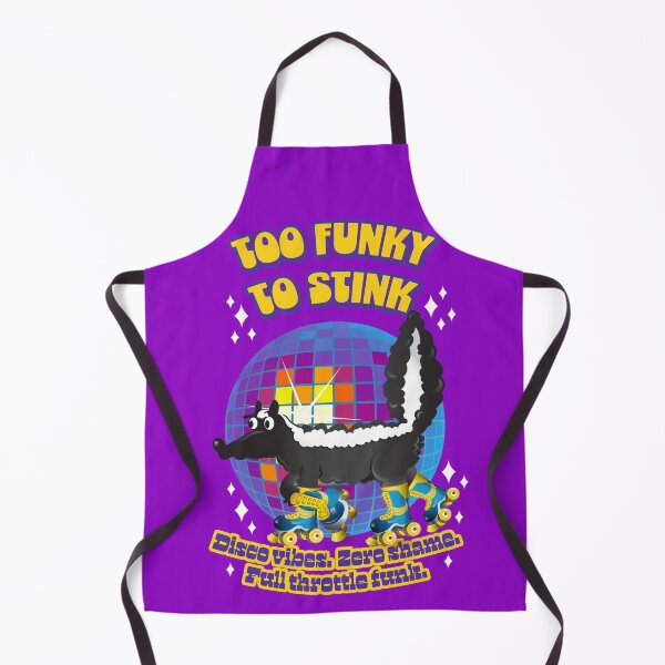 Item preview, Too Funky to Stink 80s Disco Skunk in Yellow & Blue Rollerskates designed and sold by Webstudio 2Amigos.