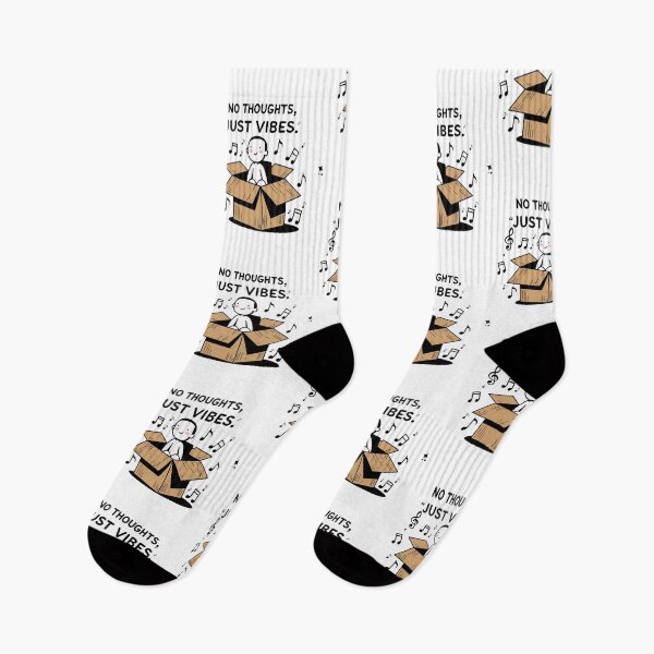 Item preview, No Thoughts Just Vibes – Chill Minimalist Cute Cartoon Design designed and sold by TheTeeSpark.