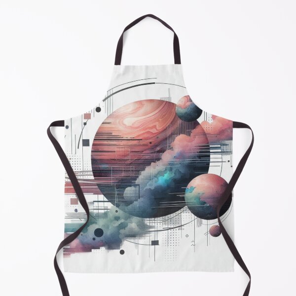 Item preview, Watercolor Abstract Shapes with Digital Glitch Effect – Surreal Mixed Media Art designed and sold by ashokreddy343.