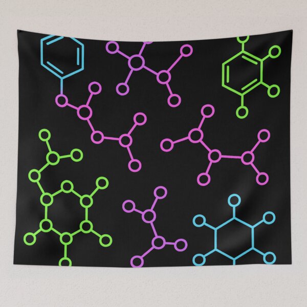 Item preview, Neon chemistry molecular structure design on transparent background designed and sold by optimusprime39.