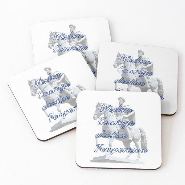Item preview, 4 Stoic Virtues - Stoicism Philosopher Marcus Aurelius Artwork designed and sold by LexaArtworks.