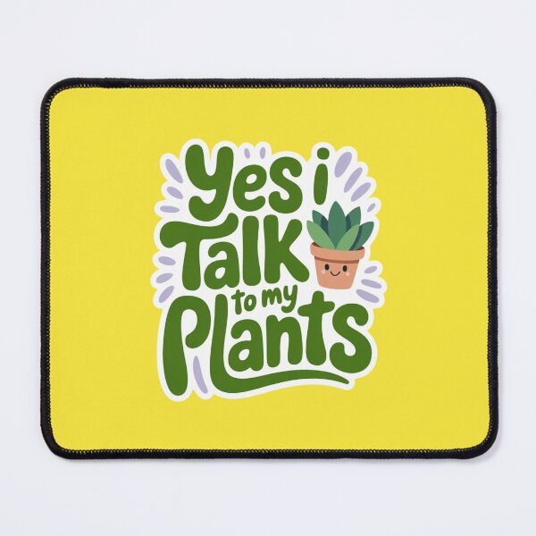 Item preview, Yes I Talk to My Plants – Funny Urban Gardening Quote Typography designed and sold by Timeless Design.